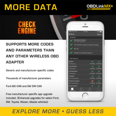 OBDLink MX+ Bluetooth OBD2 Scanner, Trip-Logger and Vehicle Data