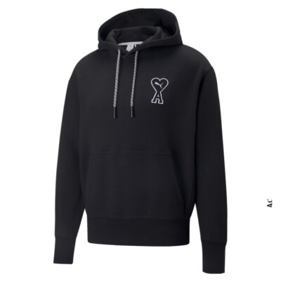PUMA x AMI Black Heart Logo Hoodie Size M | eBay