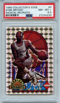 1996 Collector's Edge Radical Recruits #3 KOBE BRYANT RC Card