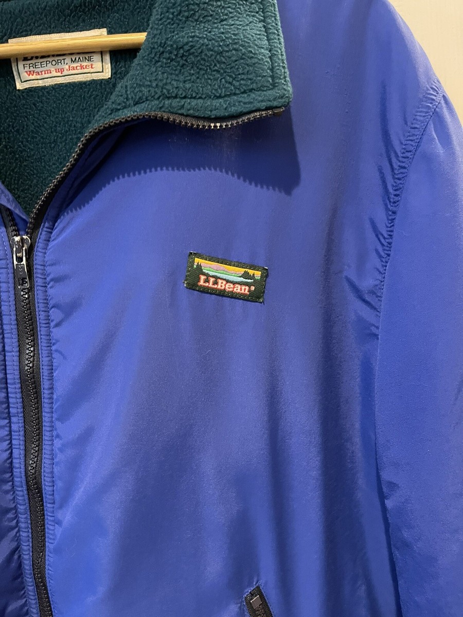 Vintage 90s LL Bean Warm Up Fleece Lined Jacket Outdoor Hiking