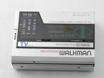 SONY Walkman WM-F85 TV/FM/AM Stereo Cassette-Corder 1985 w