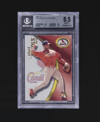 2001 Fleer EX Albert Pujols RC 5/499 Rare Rookie Card #131 JERSEY