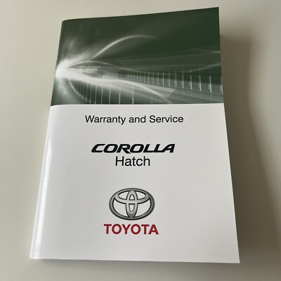 NEW BLANK TOYOTA COROLLA Hatch SERVICE LOG BOOK BOOKLET Mzea12