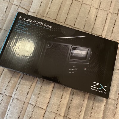 NEW ZX Advance With ZX FM AM Radio V-12799 Battery AC DC Power