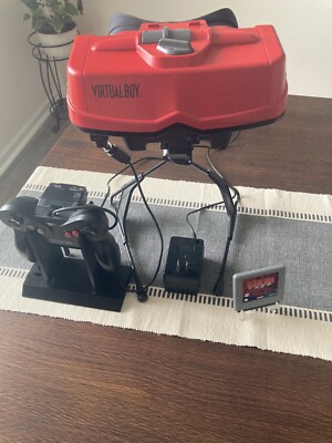 TESTED Nintendo VIRTUAL BOY-Controller-Power Cd-RED ALARM-Stands