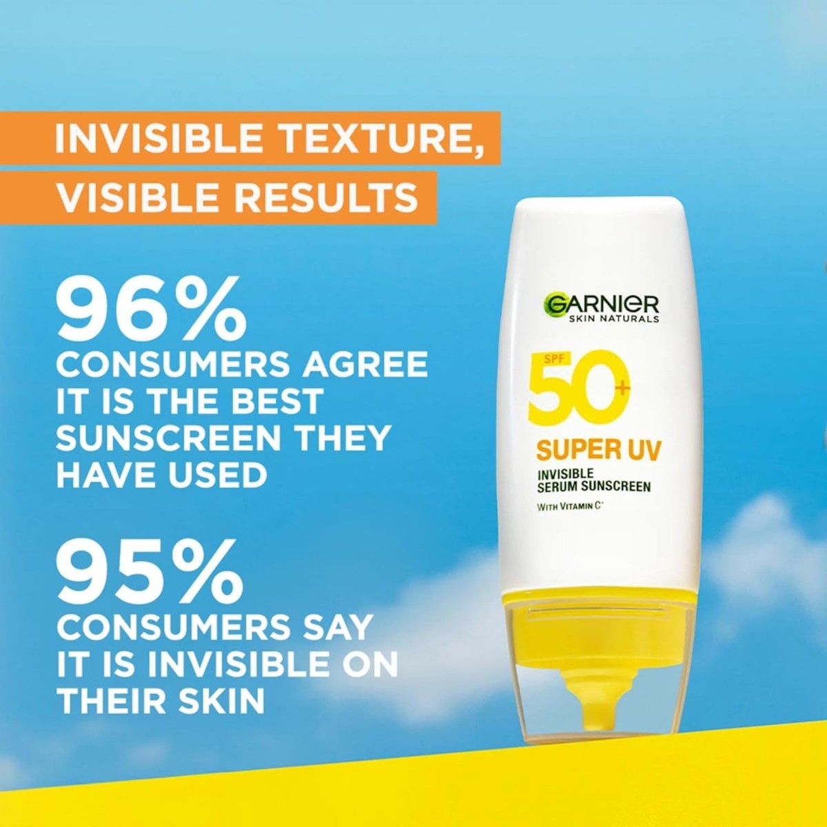 Garnier Super UV Invisible Serum 30ml Sunscreen SPF 50 Lightweight