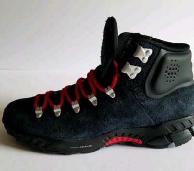 NIKE ACG ZOOM MERIWETHER Black/Red Suede Zipper Boots Men'Shoes