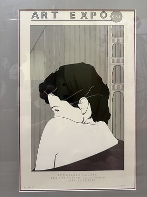 Patrick Nagel Art Expo Cal Signed Artist Lithograph 1981 Number 81