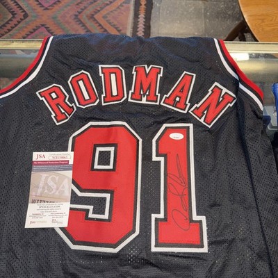 Dennis Rodman Custom Signed Jersey #91 NBA Basketball Chicago