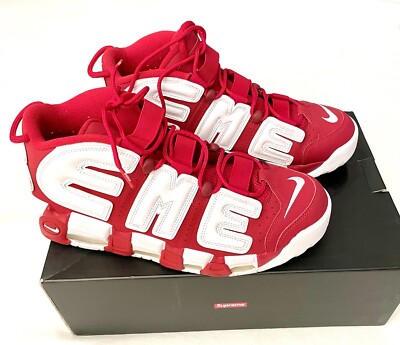 AUTHENTIC SUPREME NIKE AIR UPTEMPO VARSITY RED SIZE US12 | eBay