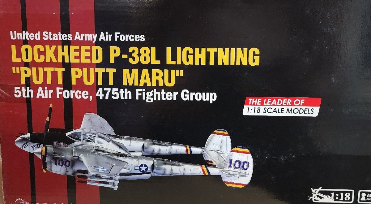 JSIJS International 1:18 Scale Lockheed P-38L Lightning 