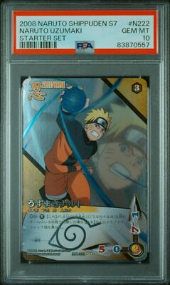 PSA10 No-222 Uzumaki Naruto SR Holo Naruto Card Game Shippuden