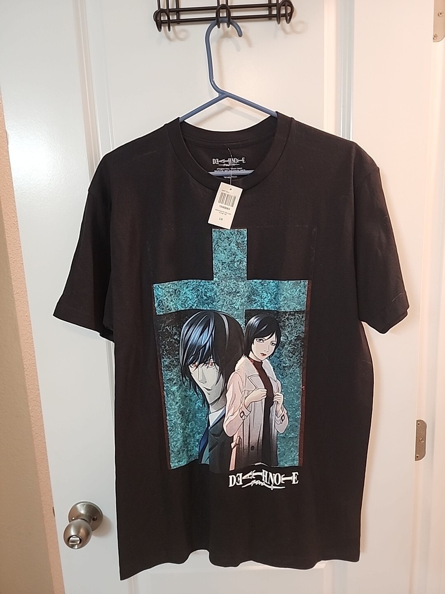 NWT Death Note Teru & Kiyomi T-Shirt Size L Large Anime Black