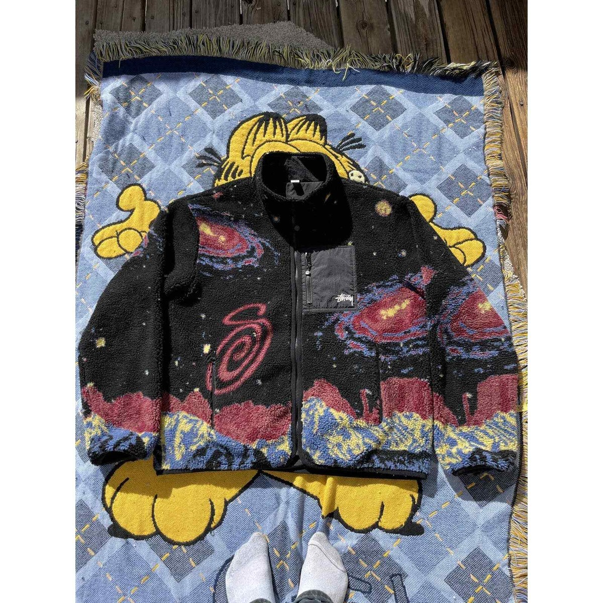 Stussy Cosmos Sherpa Natural XL(Reversible) | eBay