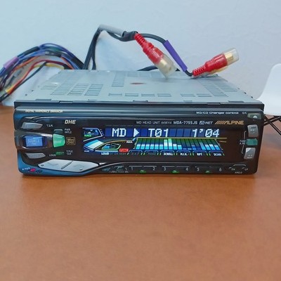 Alpine MDA-7755JS 1DIN Car Audio MD Player DHE DSP Ai-NET Tested