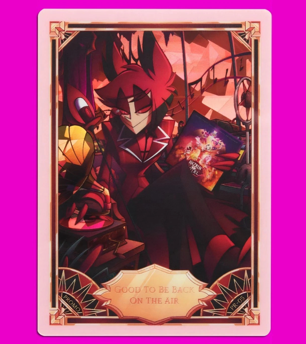 Hazbin Hotel Card - Alastor GOOD TO BE BACK ON THE AIR Cracked Ice