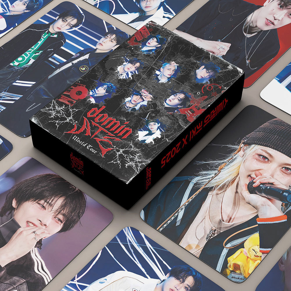 55pcs Set Kpop Stray Kids DominATE World Tour Lomo Cards