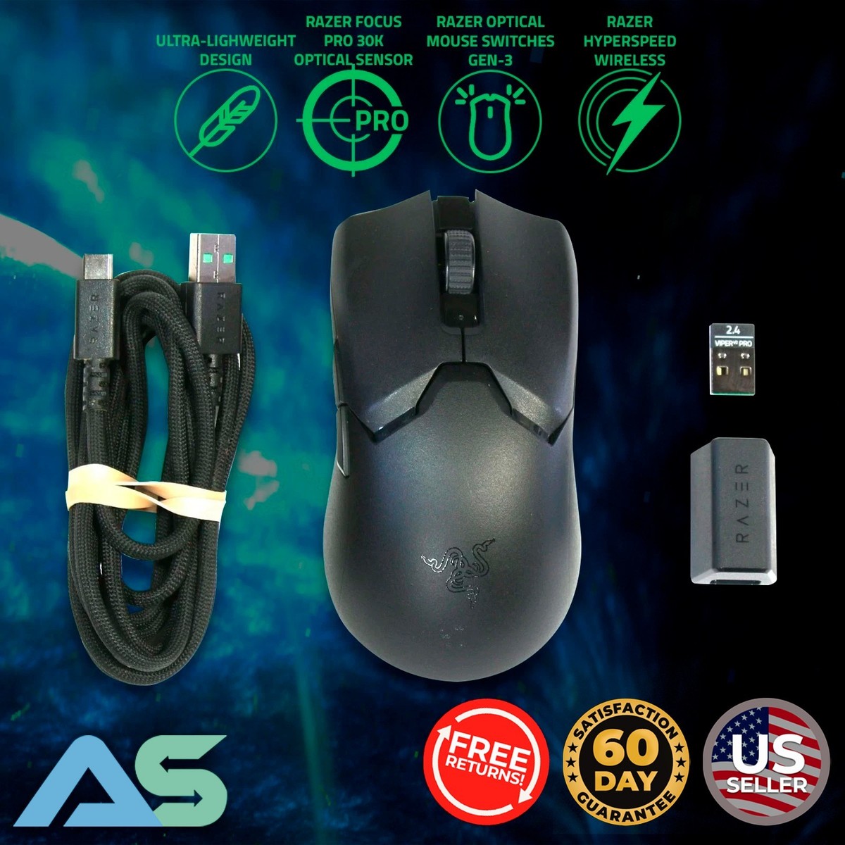 Razer Viper V2 Pro Ultra-Lightweight Wireless Gen-3 Optical Gaming