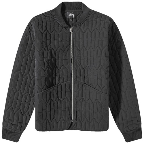 New Stussy SURF TEAM HARRINGTON Nylon JACKET 2025 Black Mens size