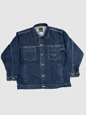 Vintage SEAN JOHN Carpenter Button Up Denim Jacket Hip Hop Men's