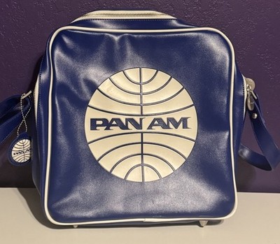 PAN AM Stewardess Flight Bag Luggage Carry On Blue Vintage Style