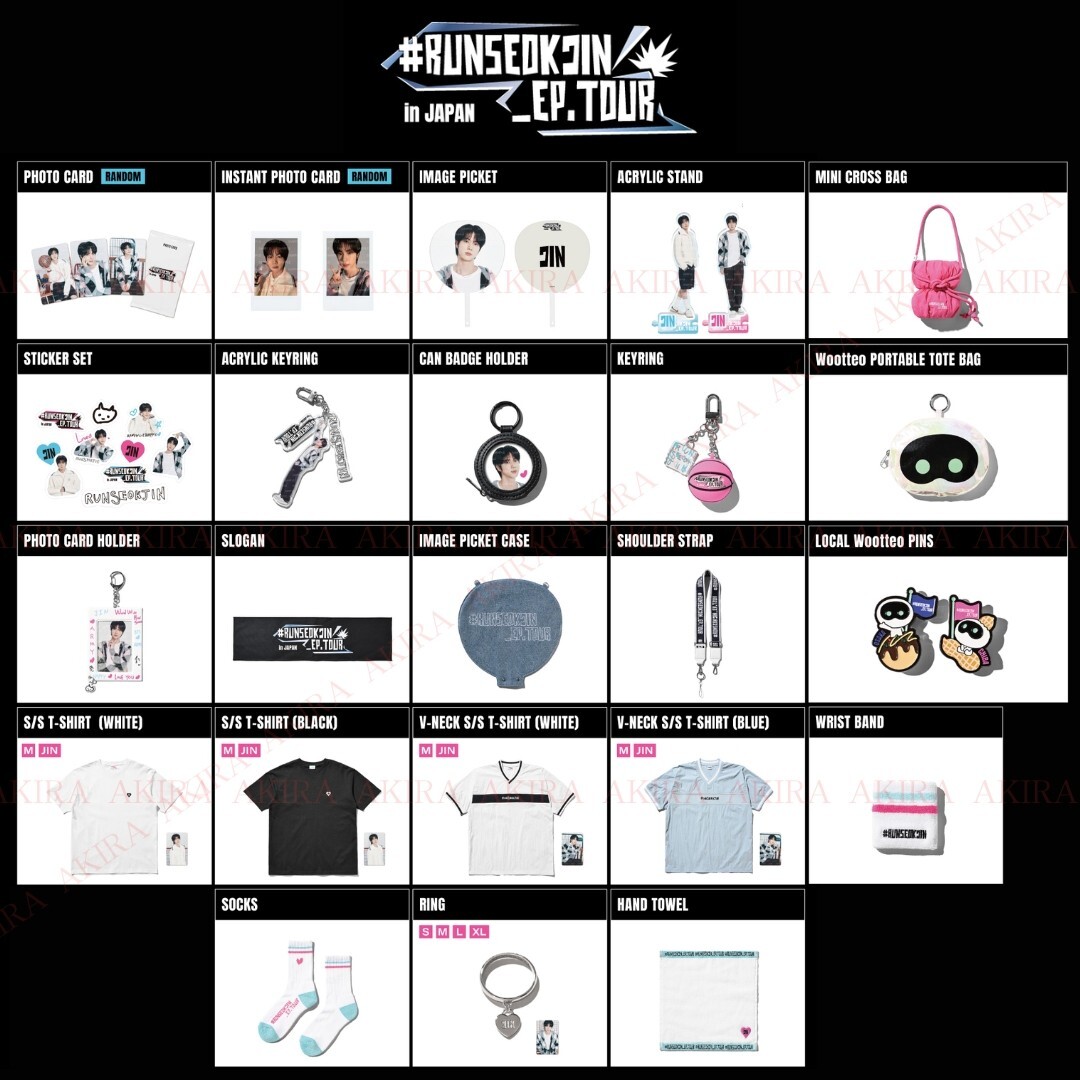 BTS JIN #RUNSEOKJIN_EP.TOUR in JAPAN OFFICIAL MERCHANDISE GOODS | eBay