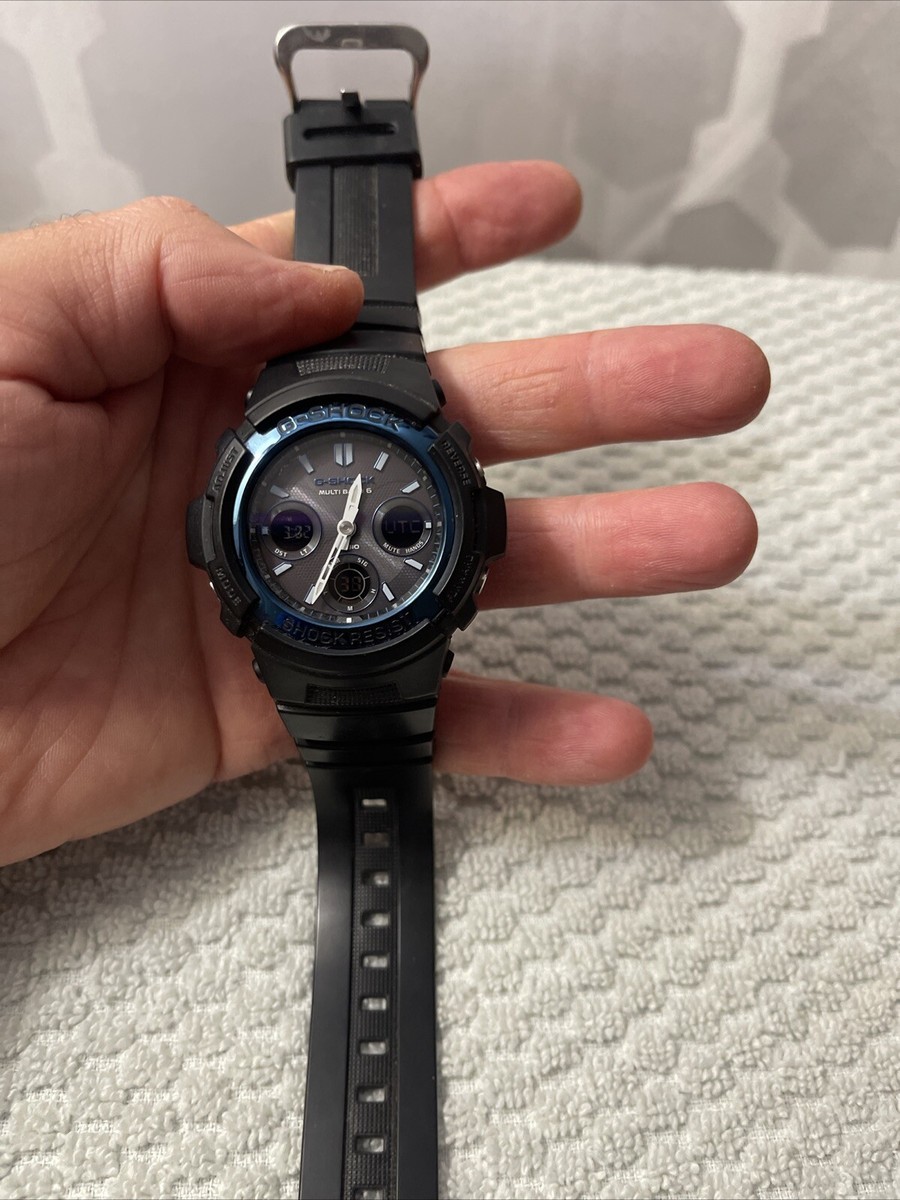 Casio G-Shock 5230 Model AWG-M100A in Blue/Black | eBay