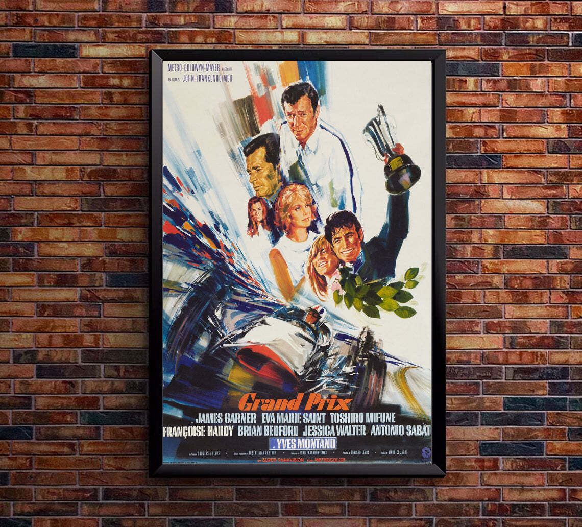 Grand Prix - James Garner - 1966 - Vintage Racing Movie Poster | eBay