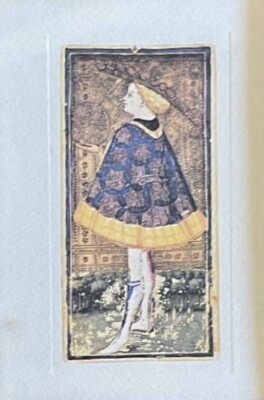 Visconti Tarot Card Art Prints by Bonifacio Bembo Page Of Wands