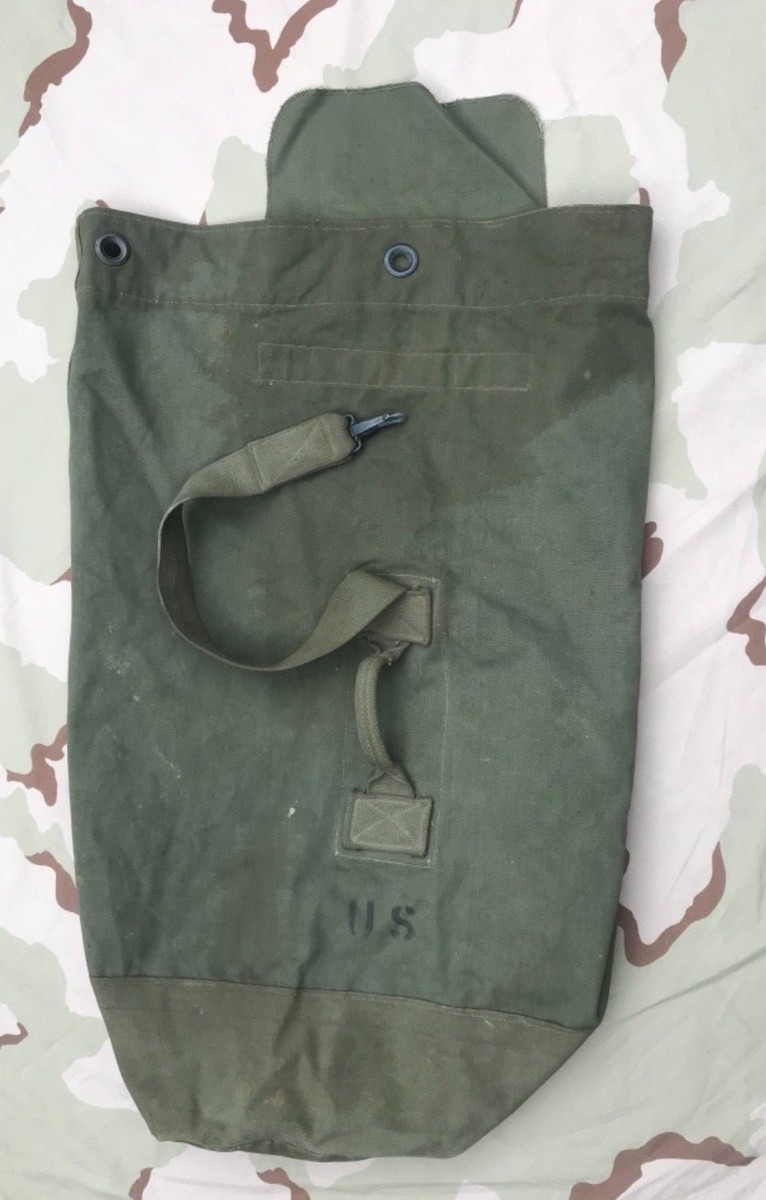 US MILITARY VINTAGE CANVAS DUFFEL BAG TYPE 1 OLIVE GREEN DICKEY
