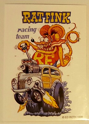 1998 Rat Fink trading card Rat Fink Racing Team by Ed 