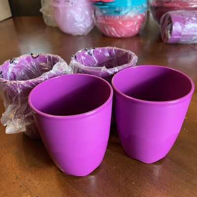 Tupperware Open House Tumblers 10oz Purple Cups Kitchen Drinkware