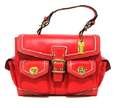 MINT Coach Ltd Ed Daphne Watermelon Leather Top Handle Tote Bag