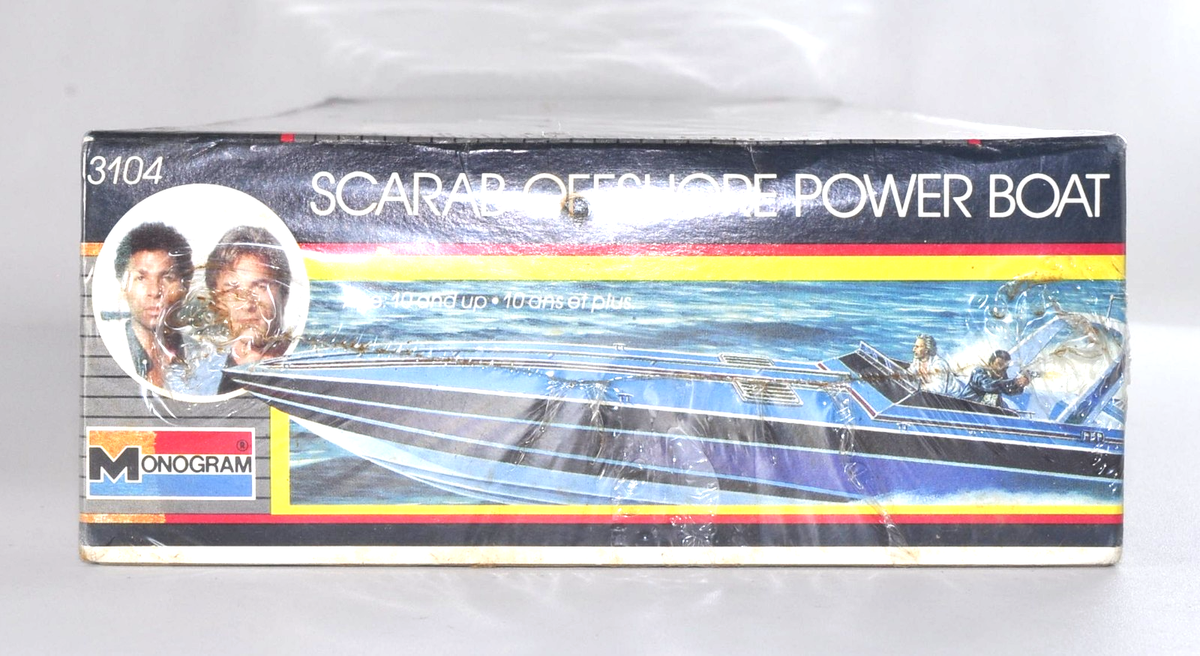 Rare Vintage Miami Vice Offshore Power Boat Model Kit Monogram