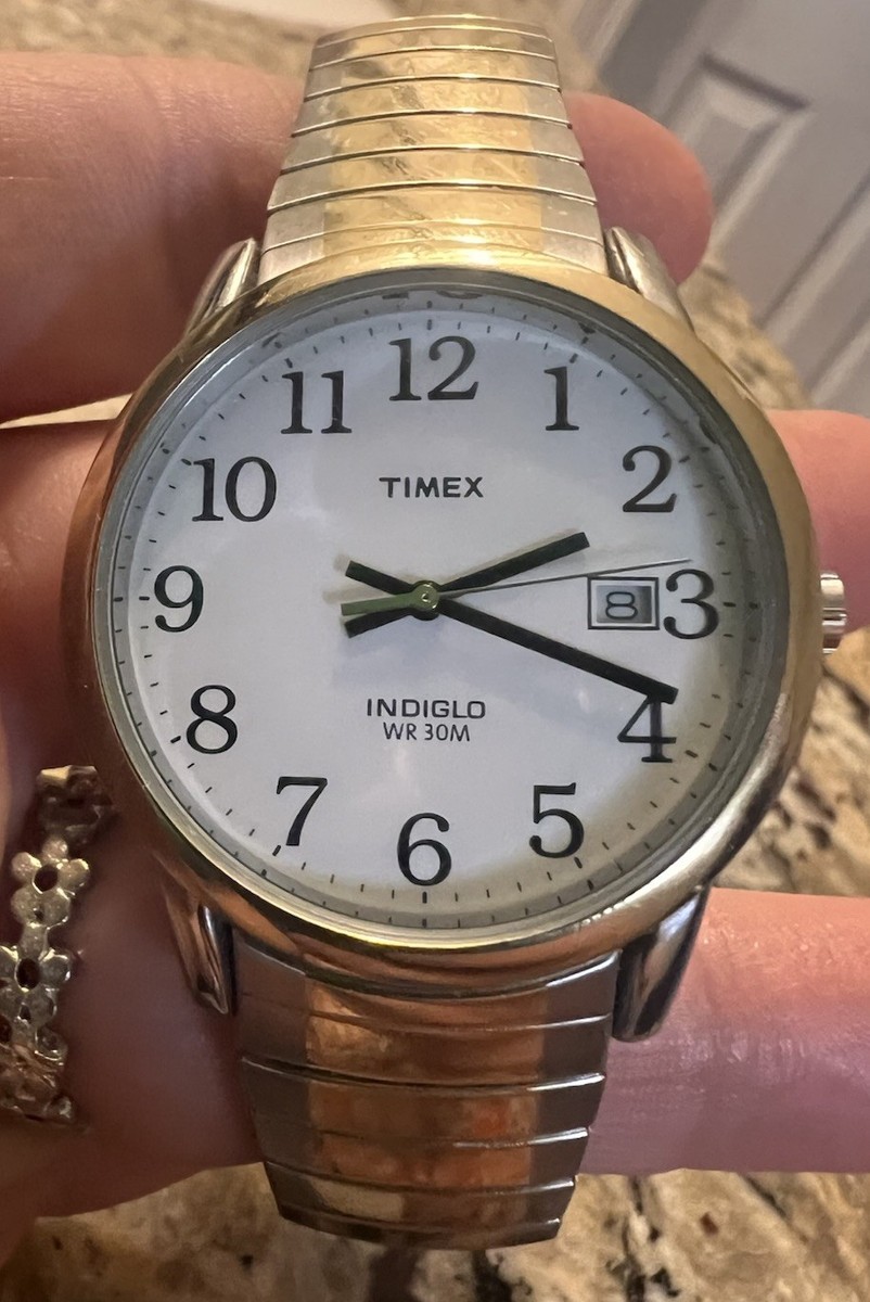 Timex Watch Indiglo WR 30M Mixed Metal Gold And Silver Tone