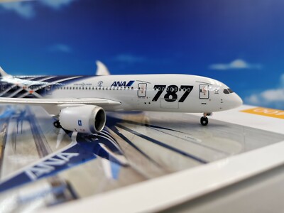 ANA Official precision model B787-8 JA801A plastic model 1:400 | eBay