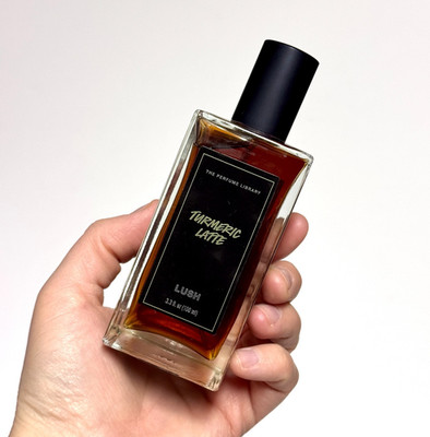 NIB LUSH Turmeric Latte Perfume Spray 3.3 fl oz Large Size Black