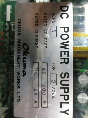 OKUMA DCPS-1 DC Power supply For 2 AXES 200VAC 36ADC OKUMA DCPS 1