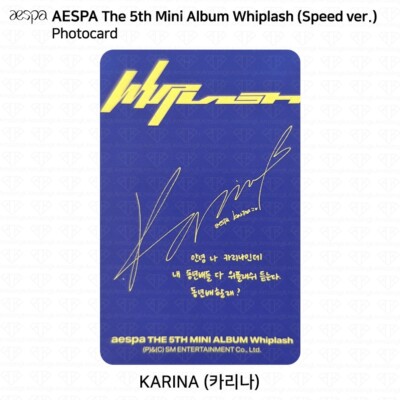 Aespa 5th Mini Album Whiplash Official Photocard Beat Speed Smini