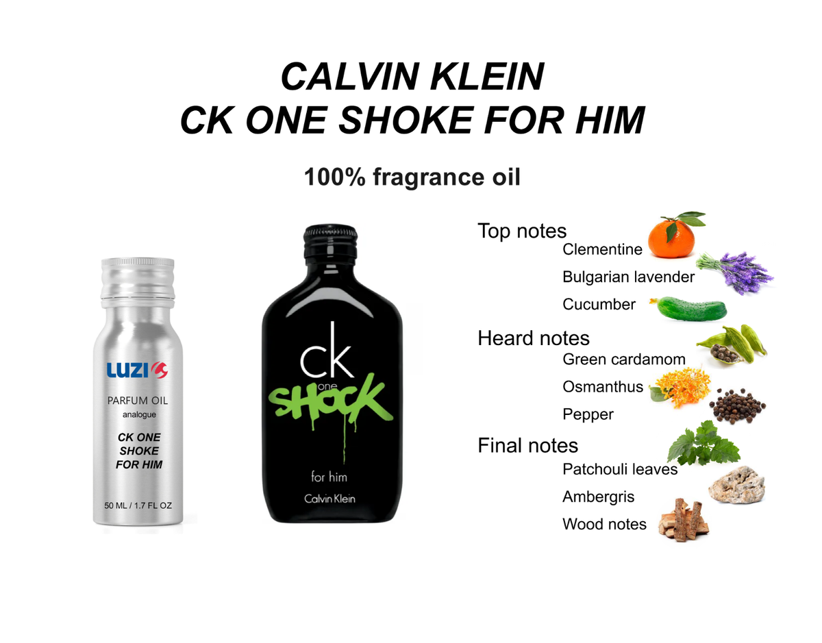 CK One Shock Fragrance Concentrate Oil 50 ml / 1.7 fl oz Men 100