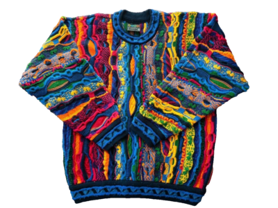 Vintage 3D Knit Coogi Style Sweater Mens S Size Made In Australia