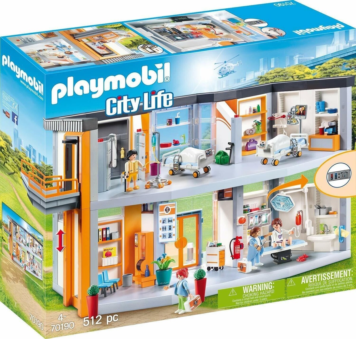 Playmobil City Life 70190 - Large Hospital USED - FREE SHIPPING | eBay