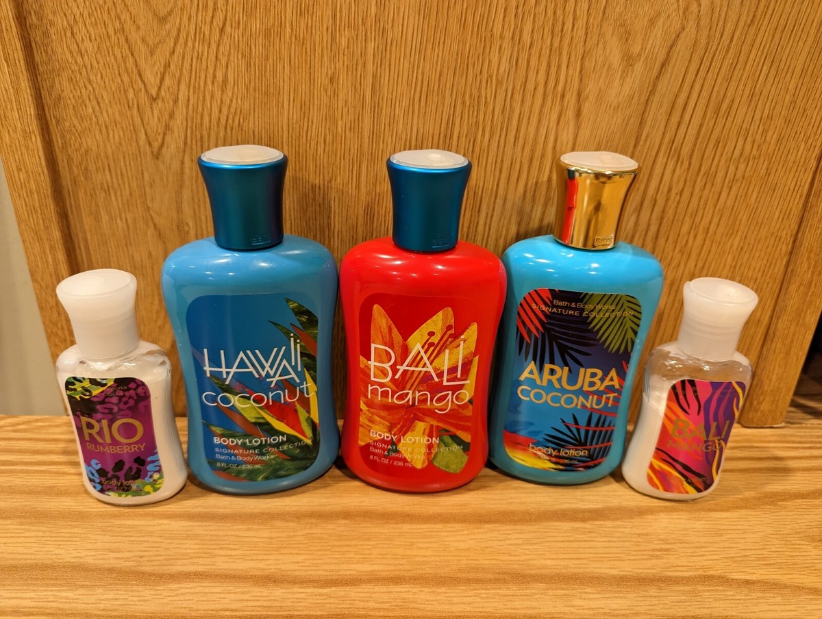 Bath & Body Works Lot-Bali Mango, Aruba & Hawaii Coconut, Rio