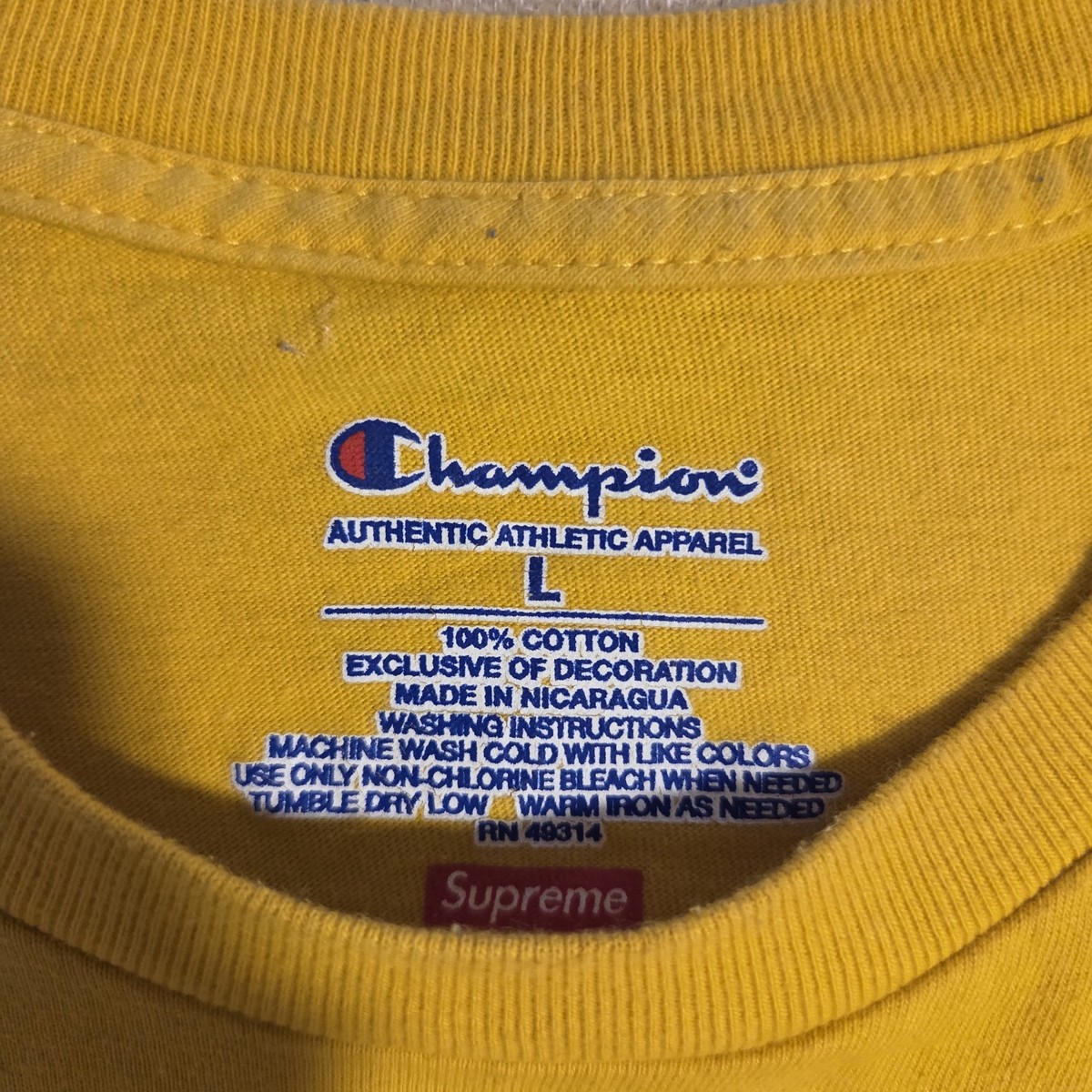 Authentic Supreme Champion Men's SS19 Chrome Graphic Logo Tee T