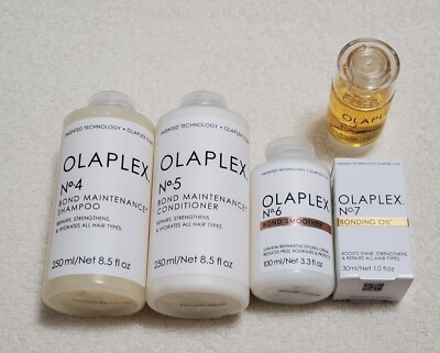 Olaplex No.4 Shampoo, No.5 Conditioner, No.6 Bond Smoother & No.7