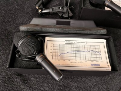 Vintage EV Electro-Voice N/D Drum tom/snare mic set 308B, 408B