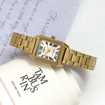 Casio LTP-V007G-9B Women's Classis Square Gold Metal Watch | eBay