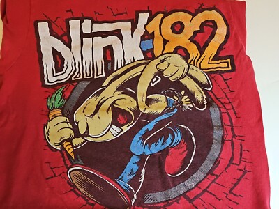 Vintage Blink 182 Rabbit Carrot T Shirt XS Red Rare | eBay
