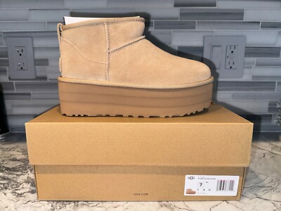 UGG Classic Ultra Mini Platform Boot Women's Sand Sizes 7W - 8W