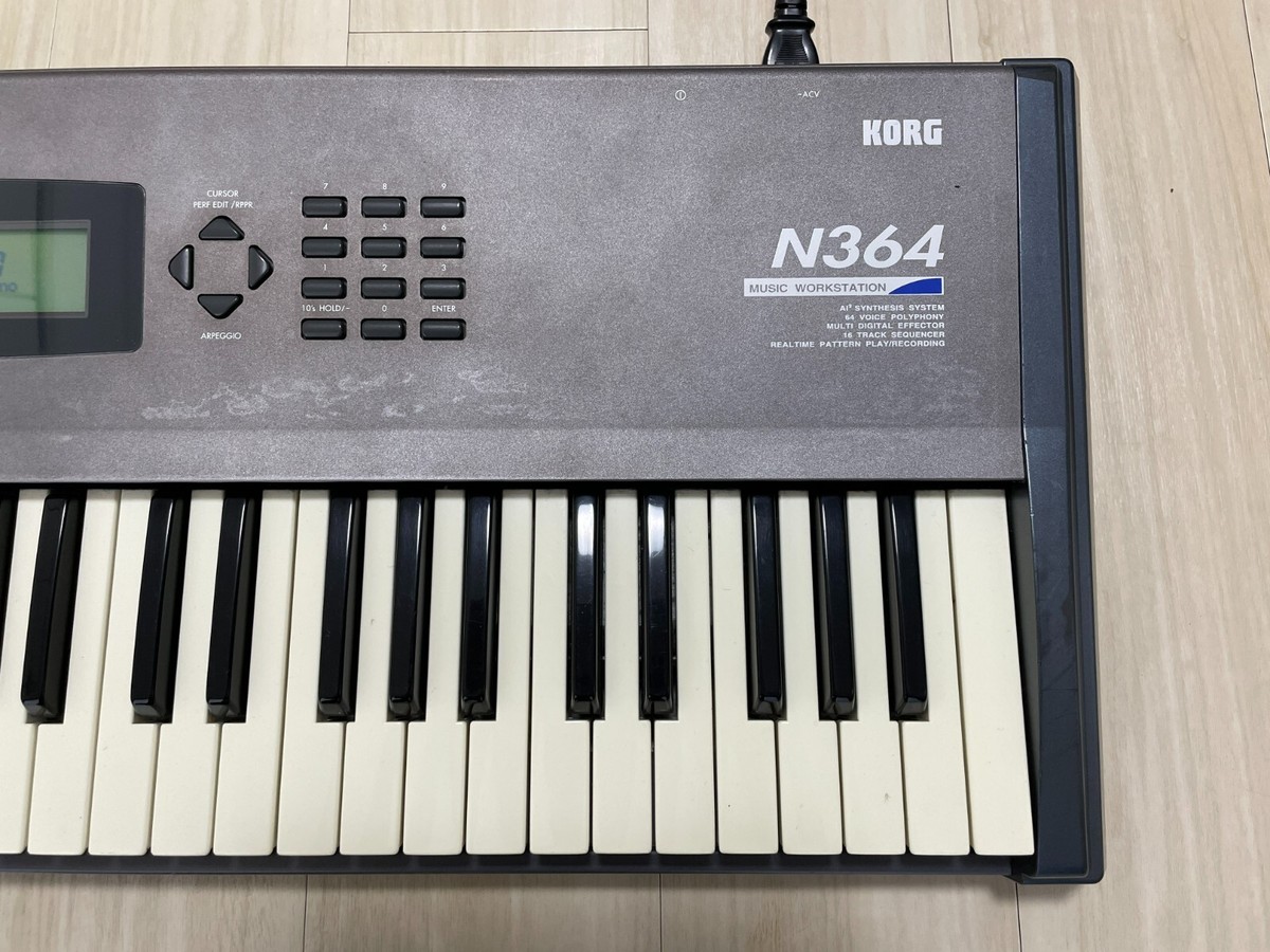 希少コルグKORG N364シンセ キーボードハードケース付き 動作品最安値